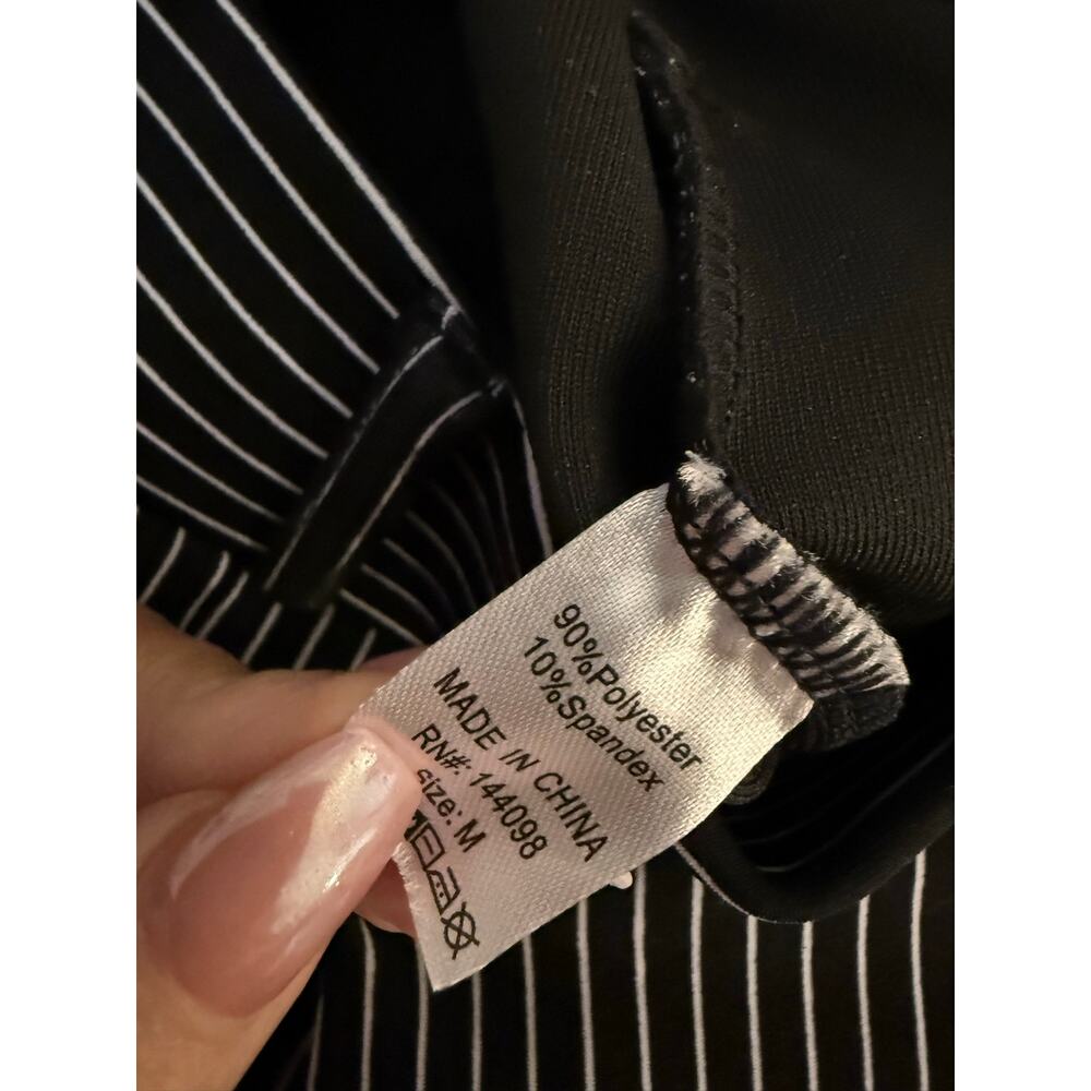 Chrome Riot M Pinstripe Pull On Menswear Pleated Trouser Pants Office Siren EUC - Picture 8 of 9